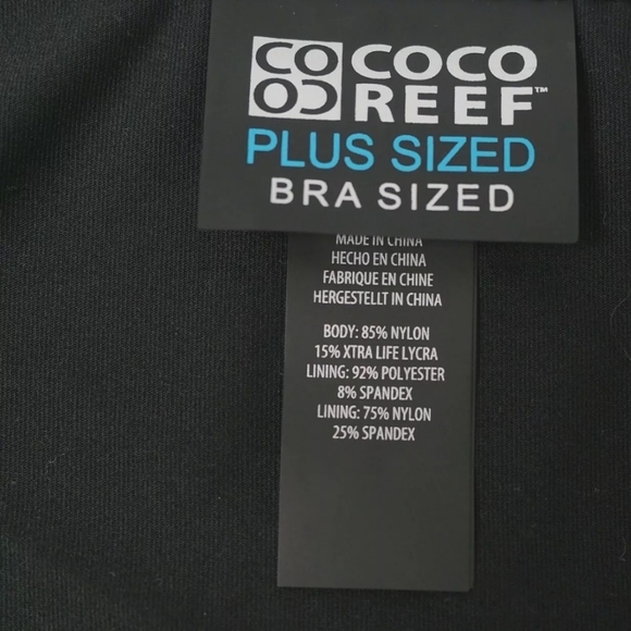 Coco Reef Tankini Set Plus Size Ultra Fit Bra Sized Underwire 2 PIECE 24W/46DD - Picture 8 of 13